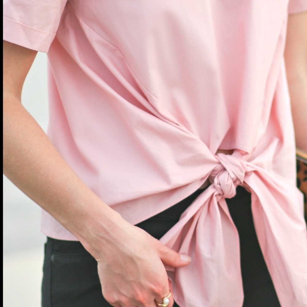 BP Pink Knot Tie Front Top - Picture 6 of 7